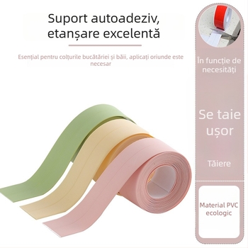 Autocolant autoadeziv de perete pentru bucătărie, cu bandă de cusătură, impermeabil și anti-mucegai, decor pentru baie