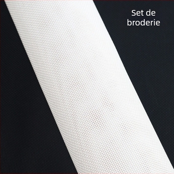 Țesătură pentru broderie cu cruce (14 ct) din bumbac ecologic, model picături de ploaie, peisaj, stil nordic, set de broderie
