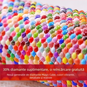 Pictură cu diamante 5D – set complet, peisaj de sufragerie cu cerb, dimensiune mare