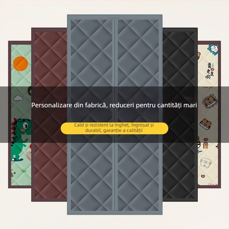 Perdea din material pentru ușă, plasă împotriva insectelor și mat de masă pentru uz casnic – stil modern minimalist, potrivit pentru living, dormitor și baie.