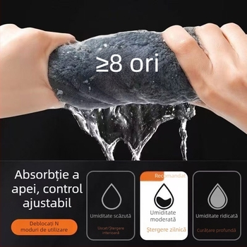 Prosop de curățare a mașinii din microfibră, cu logo, 400 g, față dublă, gros, foarte absorbant, fără scame