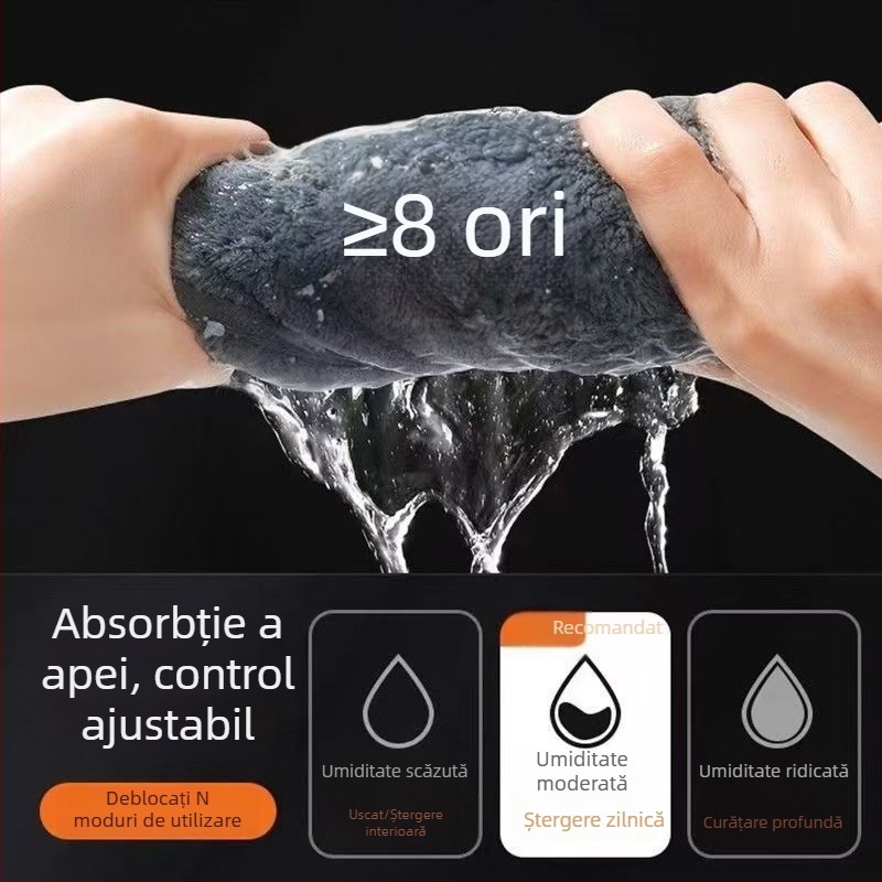 Prosop de curățare a mașinii din microfibră, cu logo, 400 g, față dublă, gros, foarte absorbant, fără scame