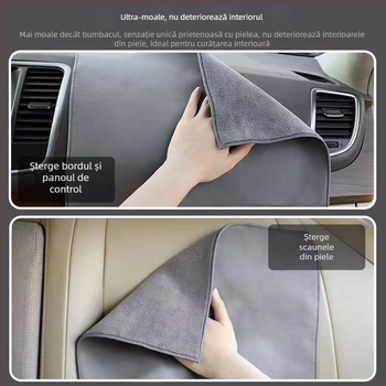 Cârpa auto din velur sintetic, cu două fețe, foarte absorbantă