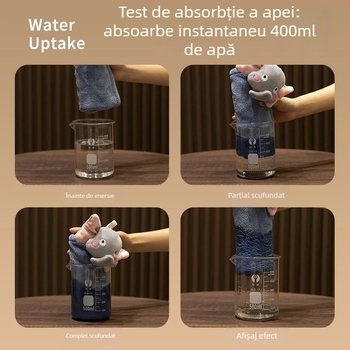 Prosop de mână cu design desen animat, cu agățare, absorbție mare, uscare rapidă, fără scame, grosime extra, pentru bucătărie, baie și toaletă