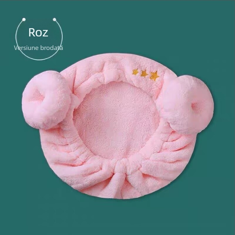 Pălărie de uscare a părului bebelușilor, turbant absorbant pentru copii, prosop uscat rapid din fleece coral, broderie personalizată