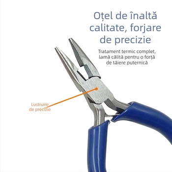 Clește mini de 3 inch pentru bijuterii, DIY, clește cu nas ascuțit pentru realizarea bijuteriilor