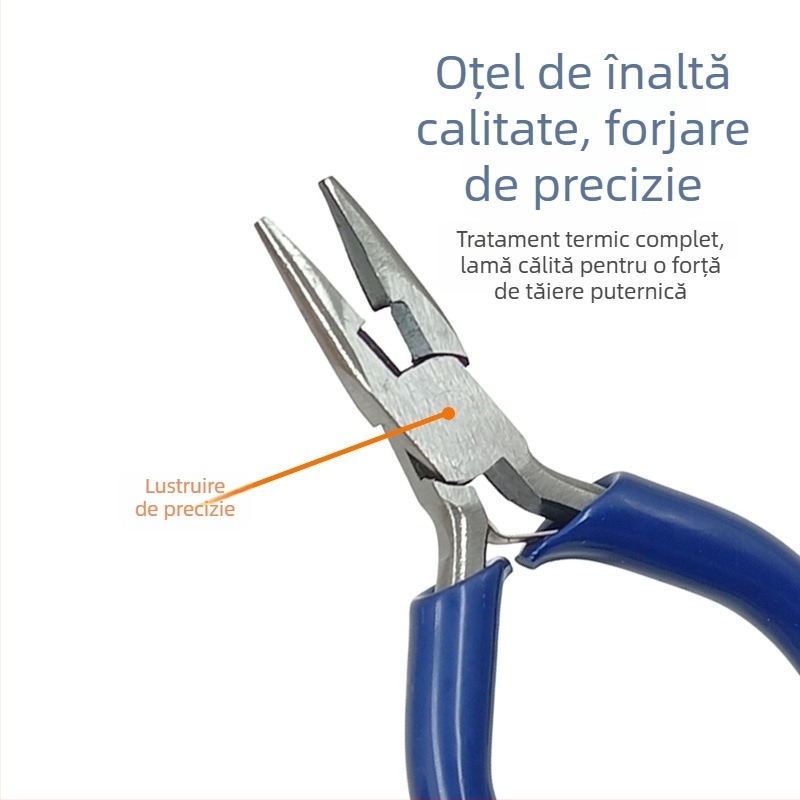 Clește mini de 3 inch pentru bijuterii, DIY, clește cu nas ascuțit pentru realizarea bijuteriilor