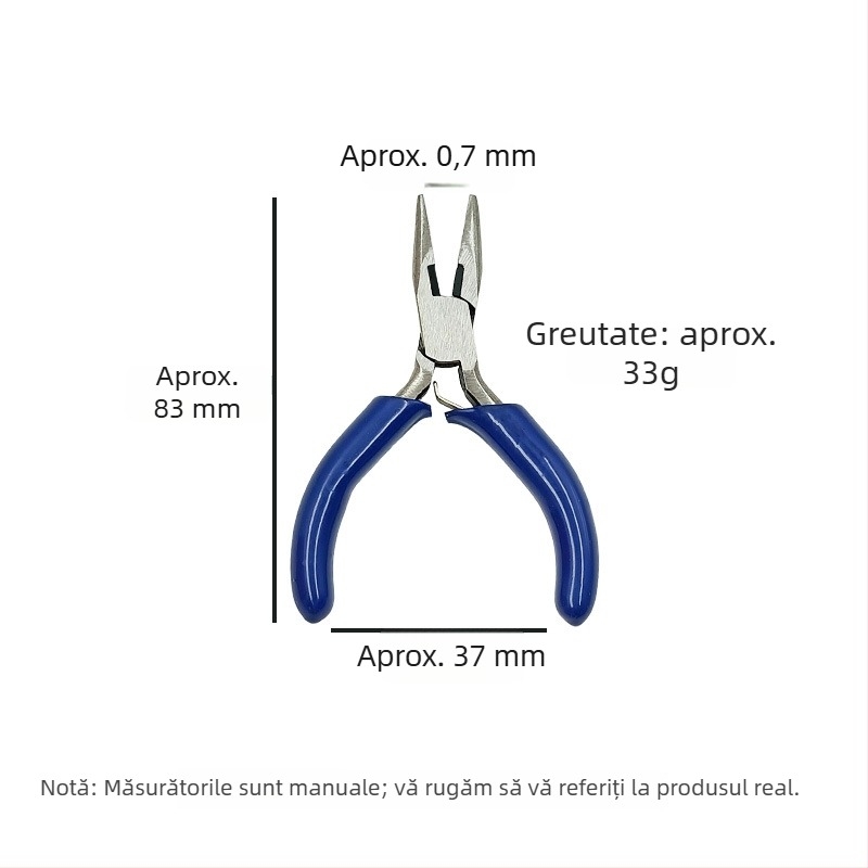 Clește mini de 3 inch pentru bijuterii, DIY, clește cu nas ascuțit pentru realizarea bijuteriilor