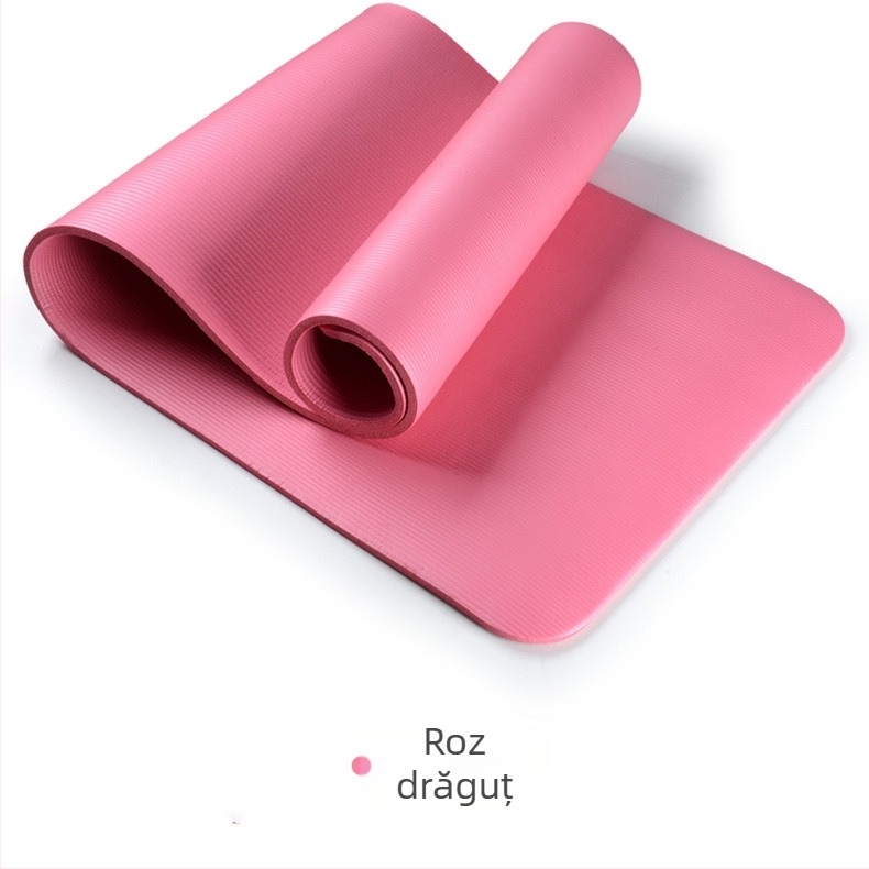Covoraș yoga NBR 183 × 61 × 10 mm, antiderapant, pentru începători, fitness și dans