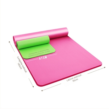 Covoraș de yoga NBR 185x80/185x90 cm, 15 mm grosime, logo personalizat, covoraș fitness unisex