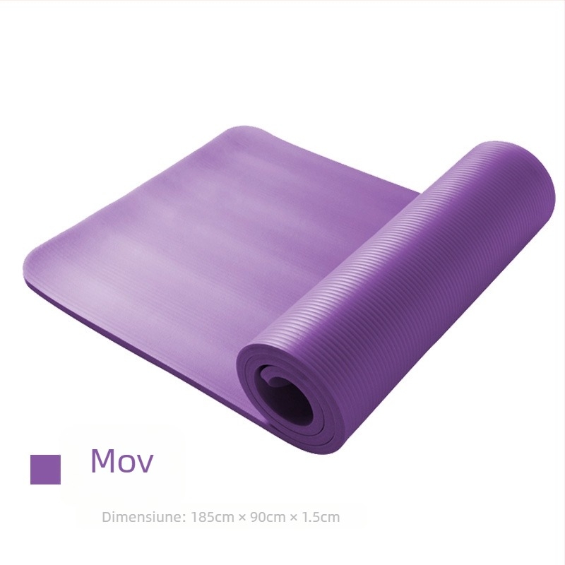Covoraș de yoga NBR 185x80/185x90 cm, 15 mm grosime, logo personalizat, covoraș fitness unisex