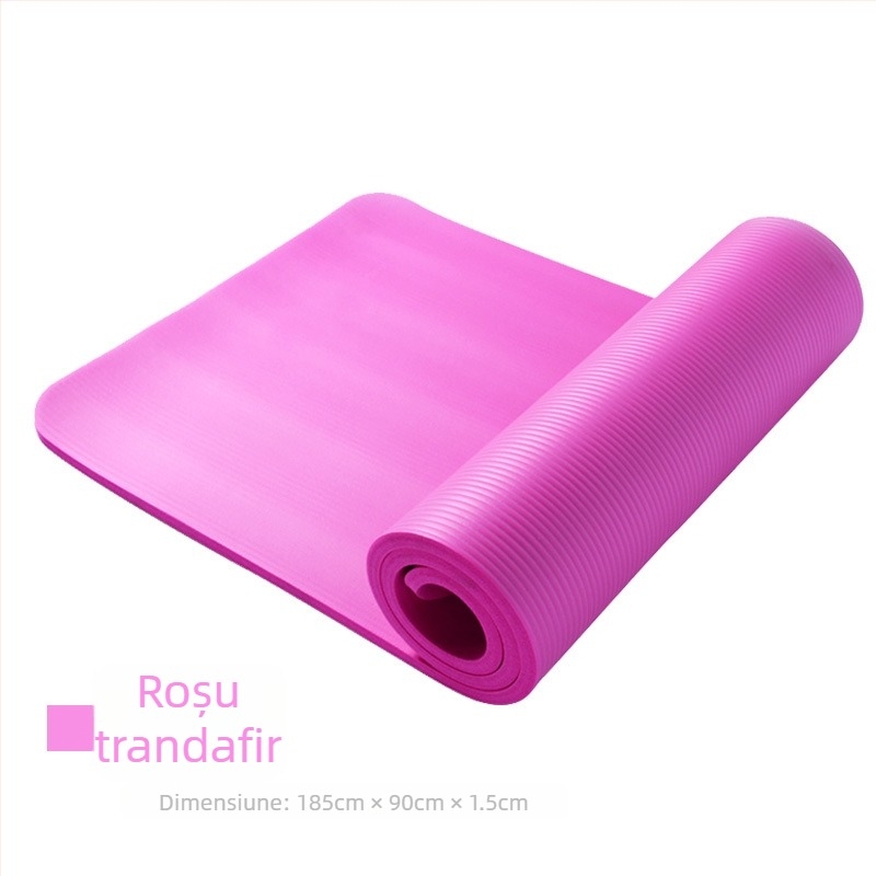 Covoraș de yoga NBR 185x80/185x90 cm, 15 mm grosime, logo personalizat, covoraș fitness unisex