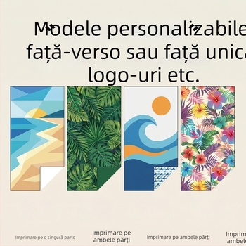 Prosop de plajă în dungi din microfibră, uscare rapidă, absorbant