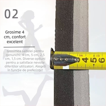 Covoraș de genunchi pentru exerciții cu roata abdominală, burete EVA, grosime 8 mm, suport plat pentru echilibru
