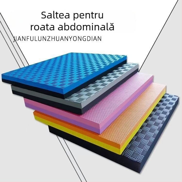 Covoraș de genunchi pentru exerciții cu roata abdominală, burete EVA, grosime 8 mm, suport plat pentru echilibru