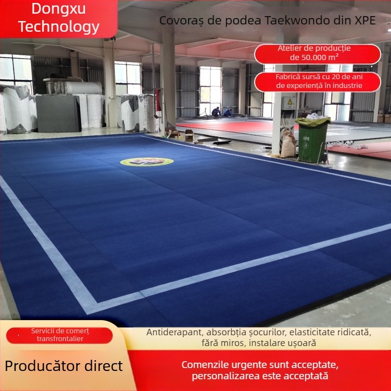 Covor de podea pentru arte marțiale și Taekwondo, spumă XPE, amortizare moale pentru copii, anti-coliziune, ușor de curățat, covoraș rulabil pentru sală