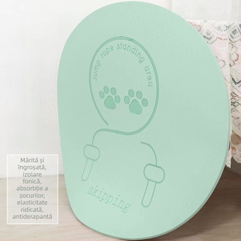 Covoraș de yoga rotund din TPE, grosime sporită pentru absorbția șocurilor, antiaderent, pentru fitness și meditație, 60×60 cm