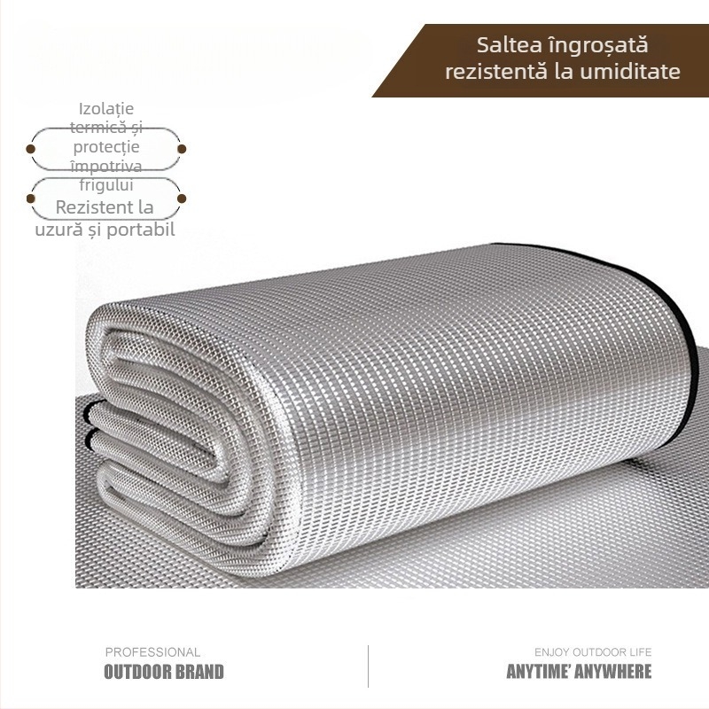 Back to Nature Saltea de picnic outdoor cu folie de aluminiu, ultra-ușoară, portabilă, impermeabilă și rezistentă la umezeală, pentru camping în diverse dimensiuni