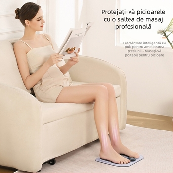 Pad EMS pentru picioare, masaj pulsatoriu pentru puncte de acupunctură și meridiane, reîncărcabil, cu telecomandă