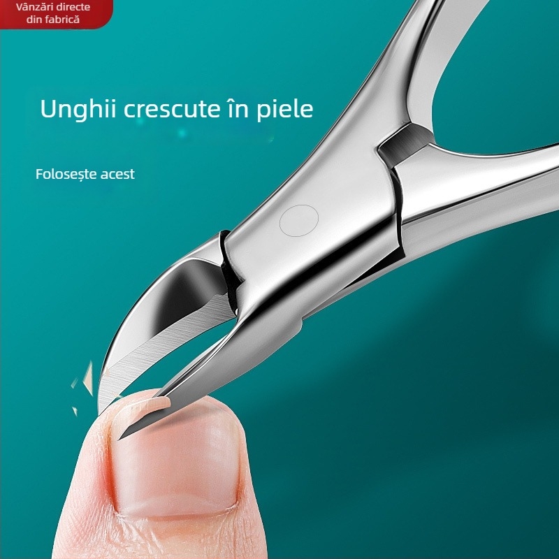 Instrument din oțel inoxidabil pentru îngrijirea unghiilor, vârf oblic, pentru eliminarea pielii moarte și a calusurilor