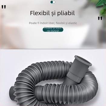 Conduct de scurgere extensibil în formă de S pentru chiuvetă – anti miros, retractabil, ABS