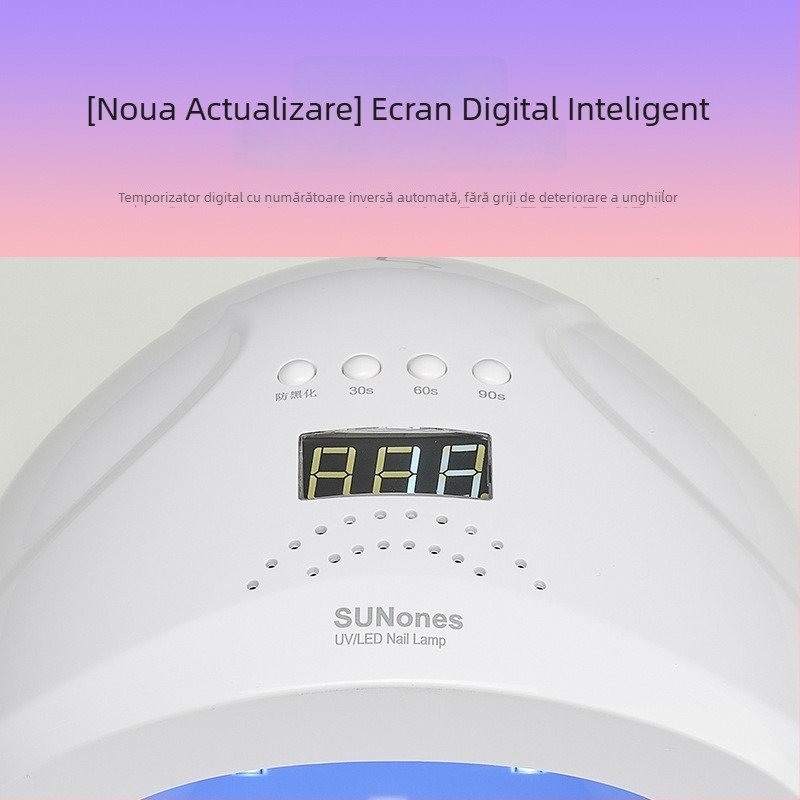 SUNone lampă pentru unghii gel cu senzor infraroșu automat – uscare și fototerapie