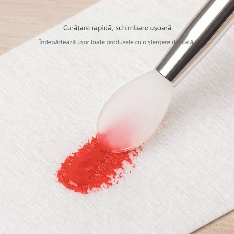 Baghetă de silicon pentru unghii – aplicare pudră pigment și pudră Aurora, unealtă multifuncțională, reutilizabilă