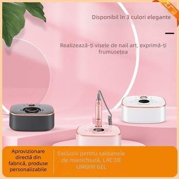 Oxxi polizor electric pentru unghii, cu mâner metalic, reîncărcabil