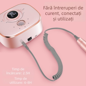 Oxxi polizor electric pentru unghii, cu mâner metalic, reîncărcabil