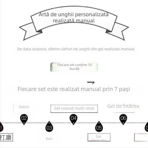 Patch-uri autoadezive pentru unghii, gradient șampanie lăptos, detașabile