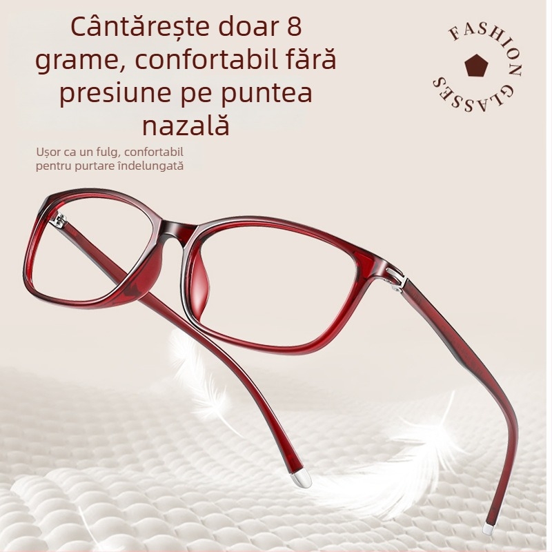 Ochelari de lectură ultra-ușori cu protecție împotriva luminii albastre, pentru femei, modelul 96003, eleganți și tineri, rame TR90