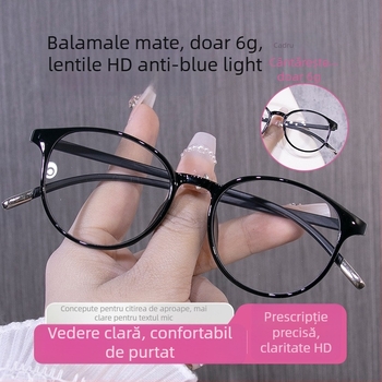 Ochelari de lectură de înaltă calitate pentru femei de vârstă mijlocie și vârstnice, protecție împotriva luminii albastre, ultra-ușoare, aspect vintage, ramă rotundă