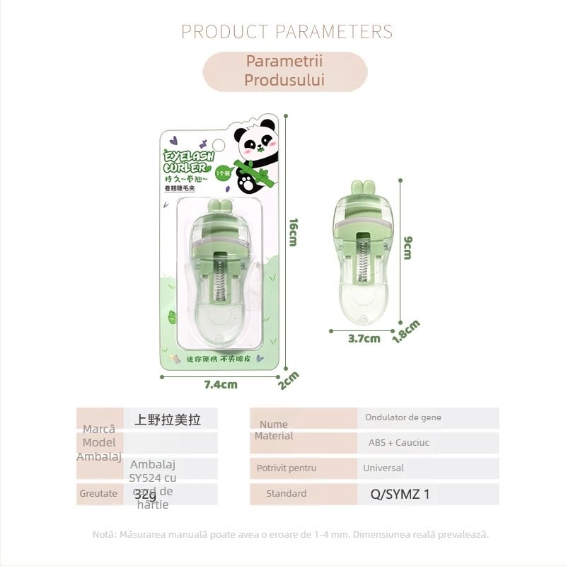 LMLTOP Panda Series Clește pentru gene cu unghi larg, design portabil cu floare de floarea-soarelui SY524