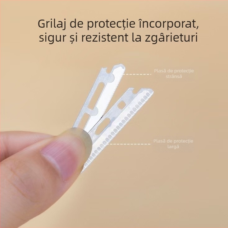 Lame din oțel inoxidabil pentru trimmerul de sprâncene – set de 10 bucăți, lame de schimb sigure, unelte de înfrumusețare