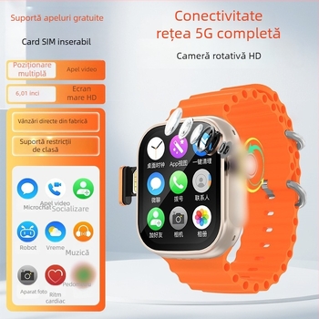 Huaqiangbei S10 ceas telefon pentru copii cu slot SIM, rezistent la apă, cameră, microchat, smartwatch