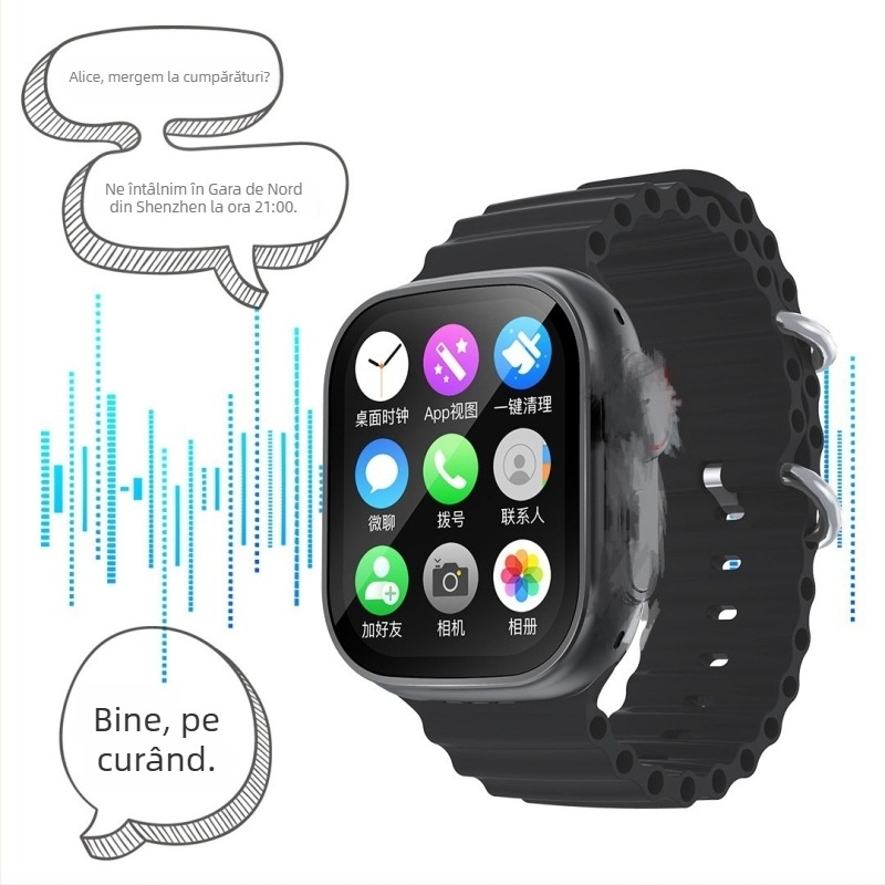 Huaqiangbei S10 ceas telefon pentru copii cu slot SIM, rezistent la apă, cameră, microchat, smartwatch
