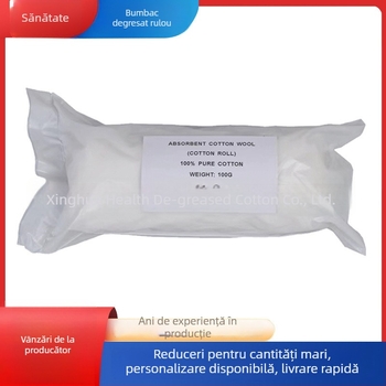 Pachet de 100 g cu role mici de bumbac pentru demachiere
