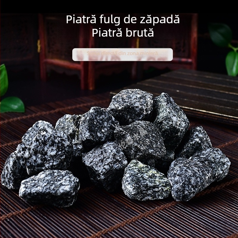 Piatră naturală de cristal, model fulg de zăpadă, pentru aromaterapie și decor