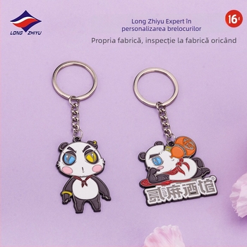 Long Zhiyu breloc personalizat din aliaj de zinc – pandantiv de aniversare, finis metalic