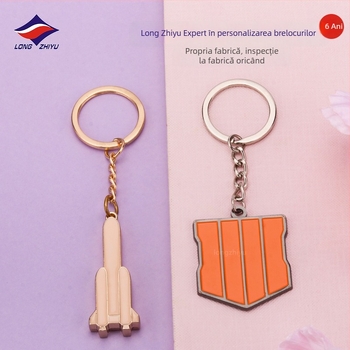 Long Zhiyu breloc personalizat din aliaj de zinc – pandantiv de aniversare, finis metalic