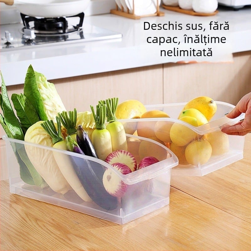 Cutie de depozitare pentru frigider, ouă și legume, stil sertar, păstrarea prospețimii