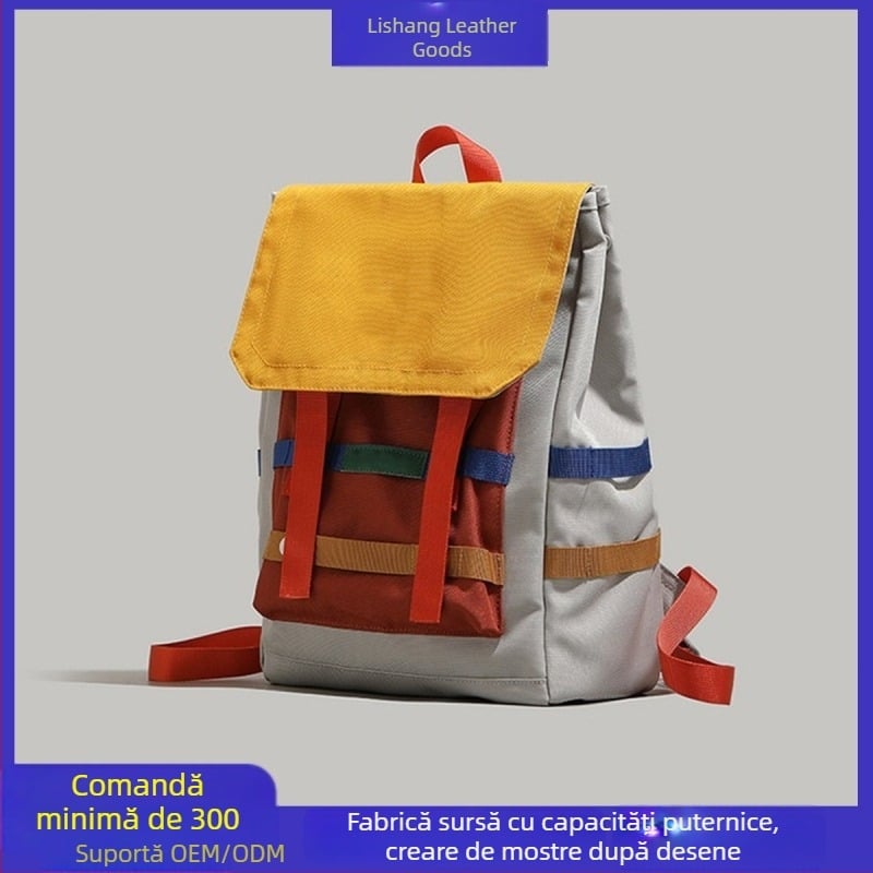 Geantă de școală personalizabilă, rucsac de nișă la modă, rucsac unisex ușor pentru călătorii, cu capacitate mare pentru drumeții montane