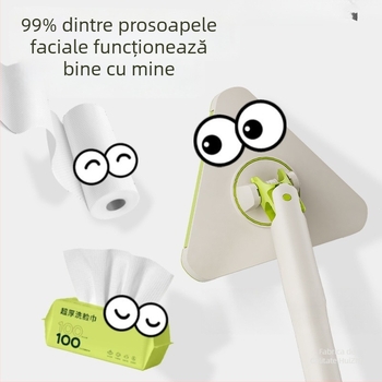 Suport triunghiular din aluminiu pentru cârpe de mop, model nou, utilizare fără atingere cu mâna, tip plat mic, pentru cârpe și prosoape