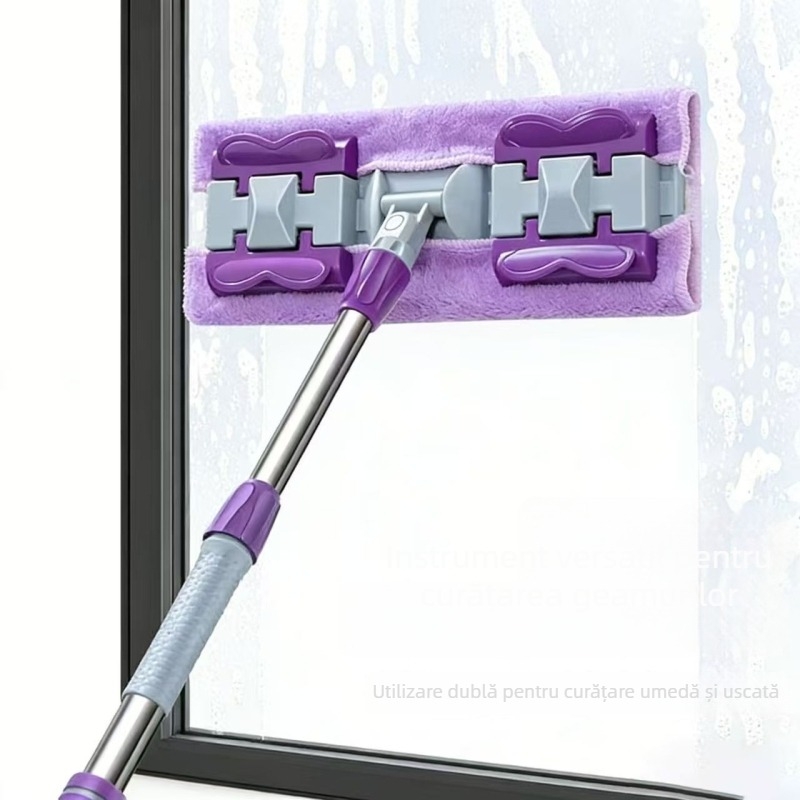 2025 nou model mop plat cu clips pentru lavetă pentru pardoseli din lemn, absorbant, curățare fără atingere cu mâinile, cap de mop rotativ durabil pentru baie