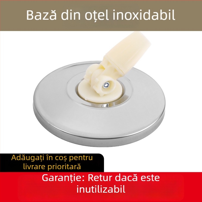 Mop rotativ din oțel inoxidabil, accesorii disc rotativ, piese universale pentru capul de mop, cap rotund de mop