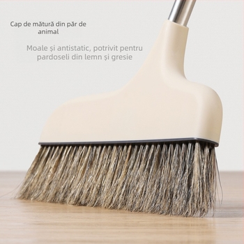 Set de mătură cu păr pur de cal – stil japonez, curățare casnică minimalistă și îndepărtarea prafului