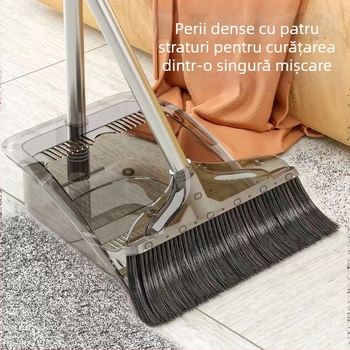 Set mătură și lingură pentru praf, transparent, îngroșat, mare pentru uz casnic – două piese