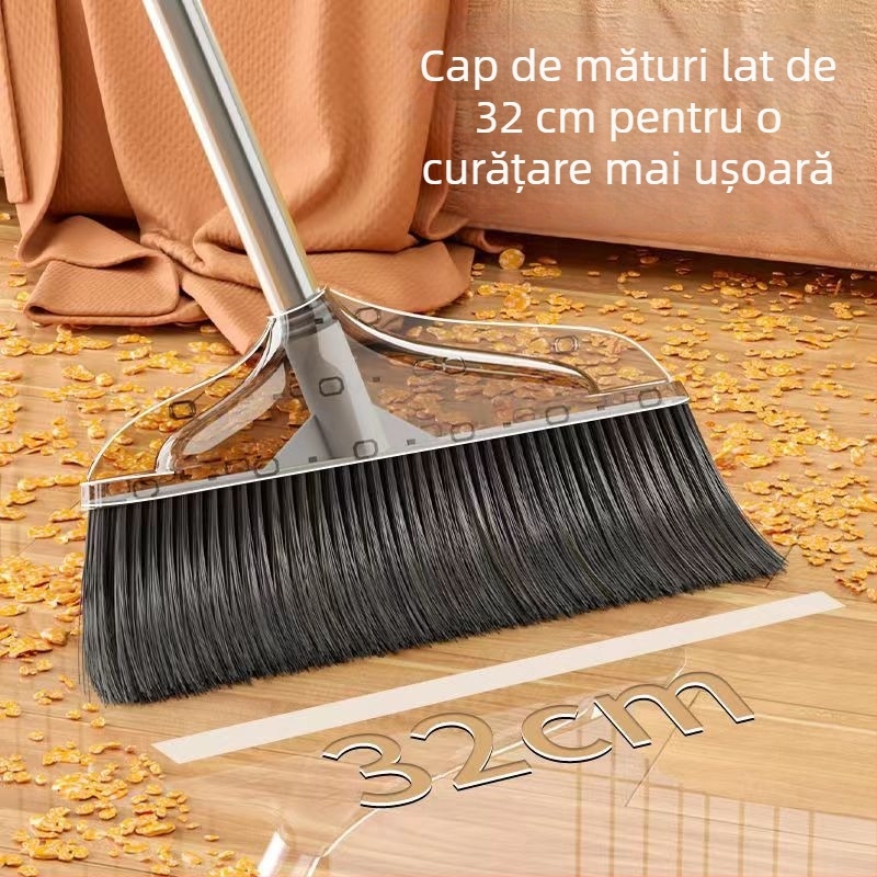 Set mătură și lingură pentru praf, transparent, îngroșat, mare pentru uz casnic – două piese