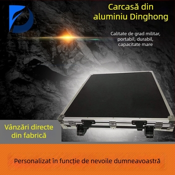 Valiză din aliaj de aluminiu cu role pentru instrumente, impermeabilă și rezistentă la șocuri, personalizabilă pentru echipament fotografic