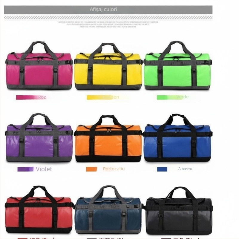 Rucsac pentru drumeții în aer liber, impermeabil, unisex, cilindric, cu capacitate mare pentru călătorii.